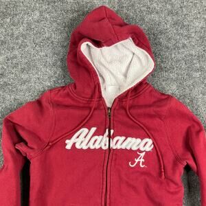 Pro Edge Hoodie Women Size M Red Alabama Full Zip Sherpa Lined Hooded Sweatshirt